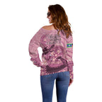 NAIDOC 2025 Strength Vision & Legacy Off Shoulder Sweater Future Dreaming - Coral