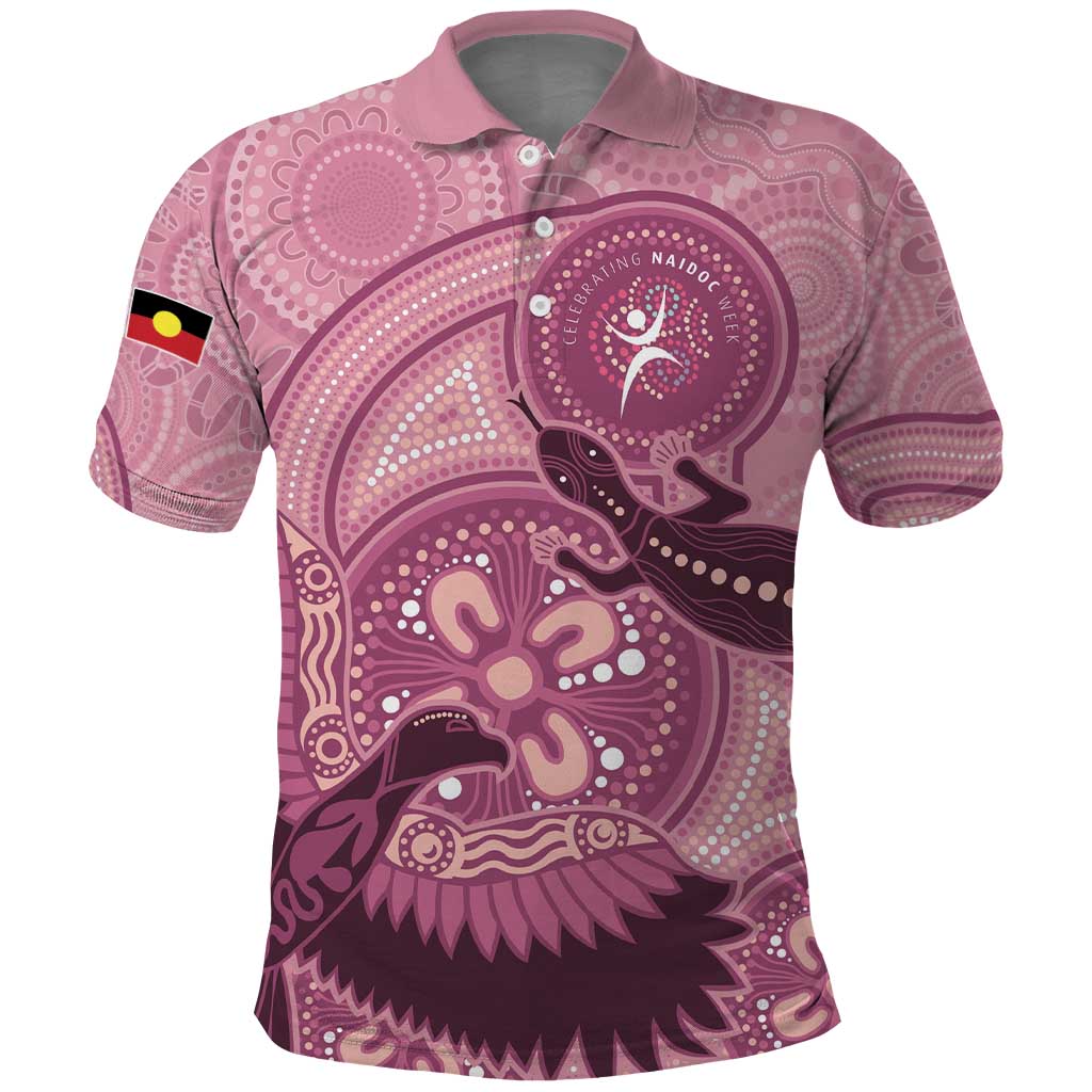 NAIDOC 2025 Strength Vision & Legacy Polo Shirt Future Dreaming - Coral