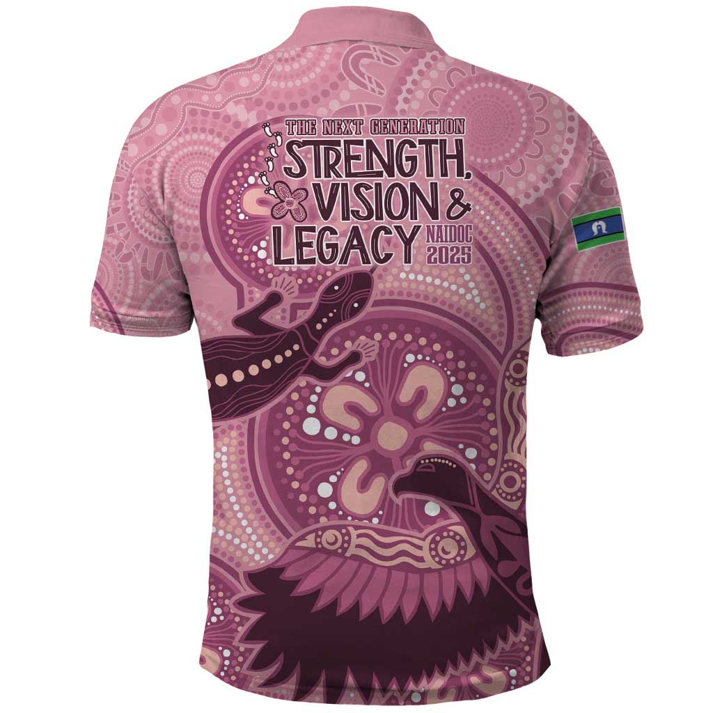 NAIDOC 2025 Strength Vision & Legacy Polo Shirt Future Dreaming - Coral