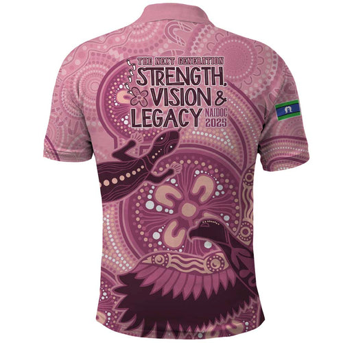 NAIDOC 2025 Strength Vision & Legacy Polo Shirt Future Dreaming - Coral