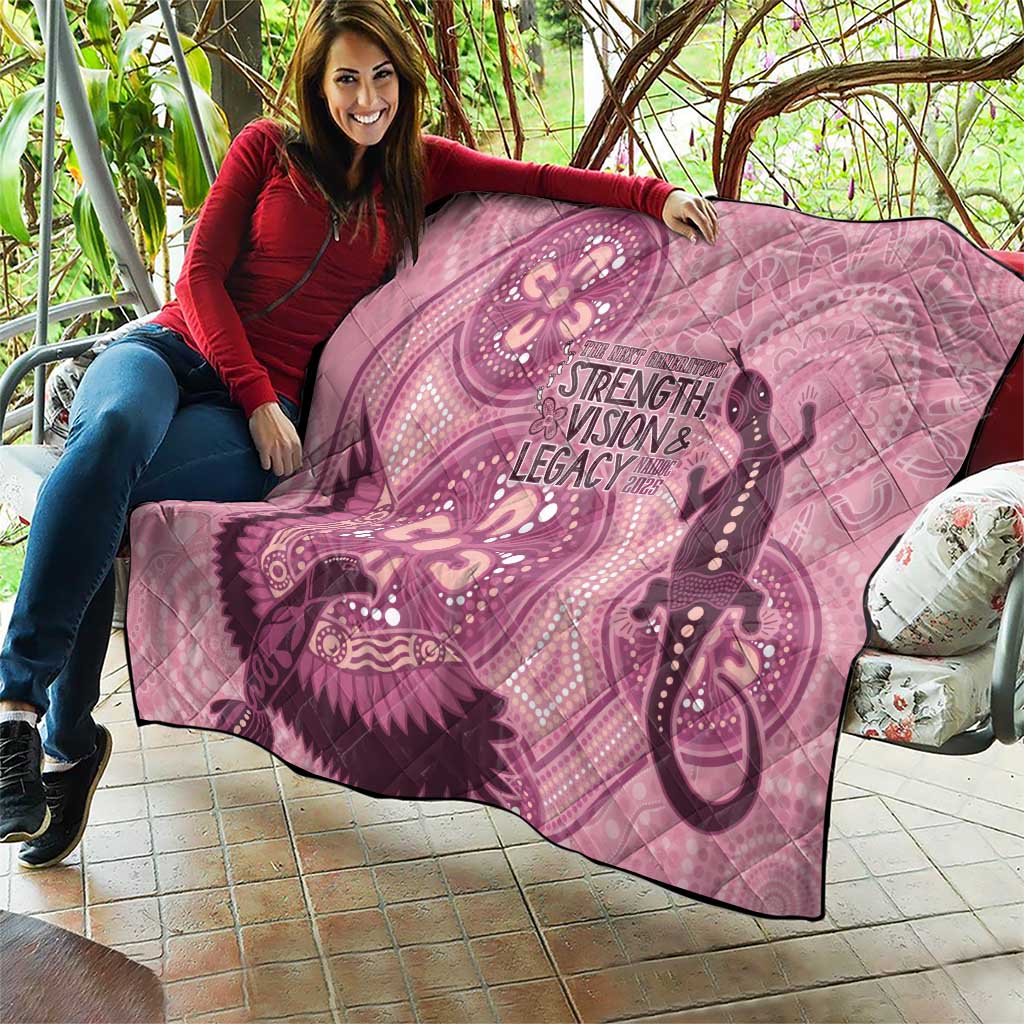 NAIDOC 2025 Strength Vision & Legacy Quilt Future Dreaming - Coral