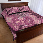 NAIDOC 2025 Strength Vision & Legacy Quilt Bed Set Future Dreaming - Coral