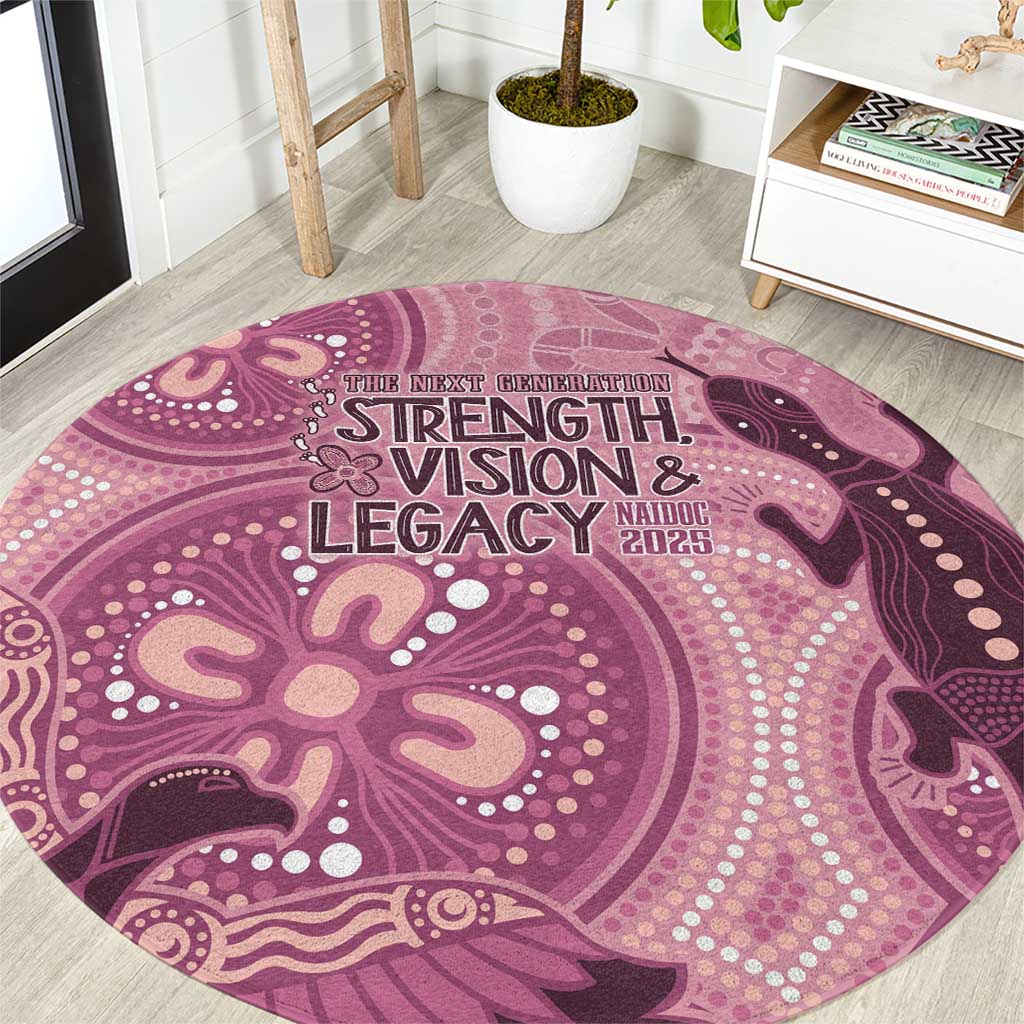 NAIDOC 2025 Strength Vision & Legacy Round Carpet Future Dreaming - Coral