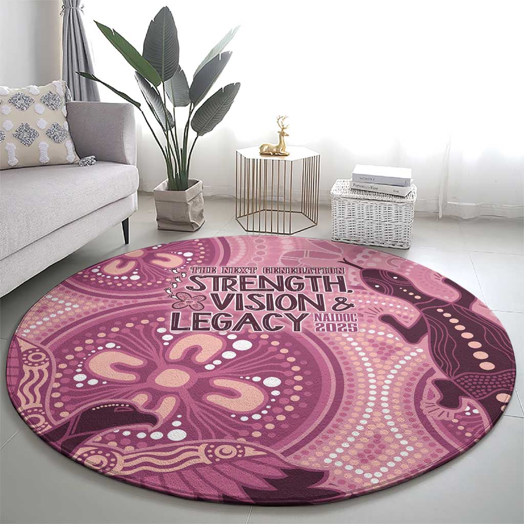 NAIDOC 2025 Strength Vision & Legacy Round Carpet Future Dreaming - Coral