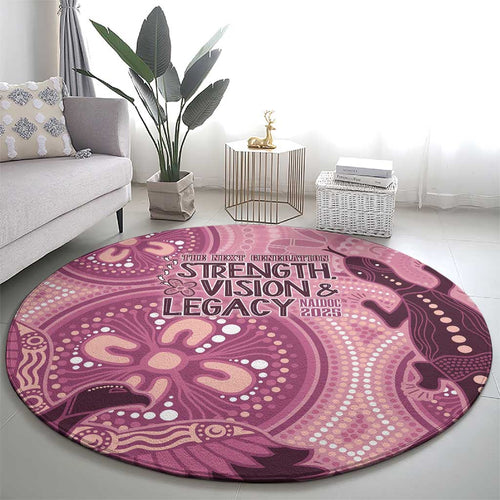 NAIDOC 2025 Strength Vision & Legacy Round Carpet Future Dreaming - Coral