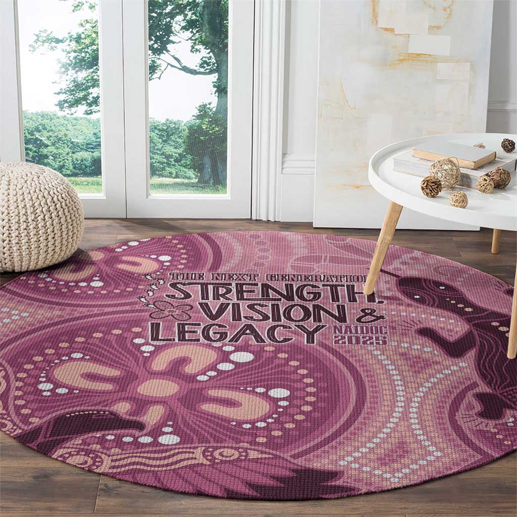 NAIDOC 2025 Strength Vision & Legacy Round Carpet Future Dreaming - Coral