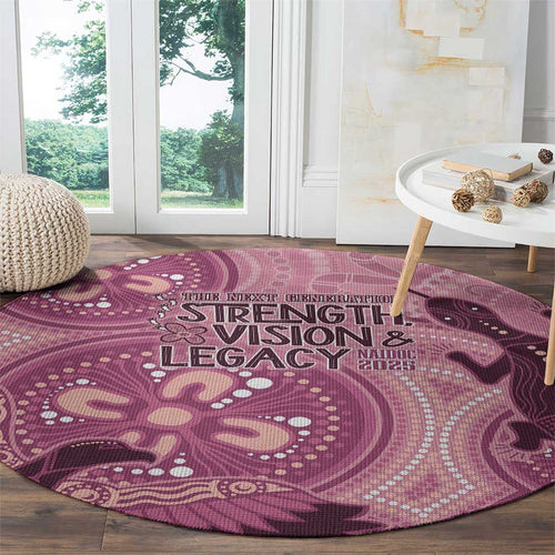 NAIDOC 2025 Strength Vision & Legacy Round Carpet Future Dreaming - Coral
