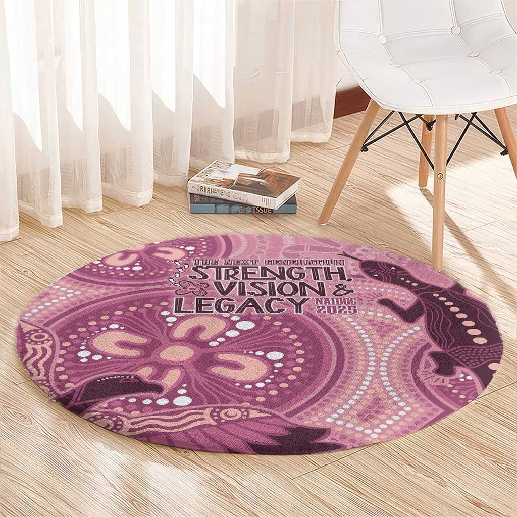 NAIDOC 2025 Strength Vision & Legacy Round Carpet Future Dreaming - Coral