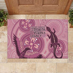 NAIDOC 2025 Strength Vision & Legacy Rubber Doormat Future Dreaming - Coral