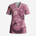NAIDOC 2025 Strength Vision & Legacy Scrub Top Future Dreaming - Coral - Aussie Hoodie