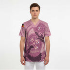 NAIDOC 2025 Strength Vision & Legacy Scrub Top Future Dreaming - Coral - Aussie Hoodie