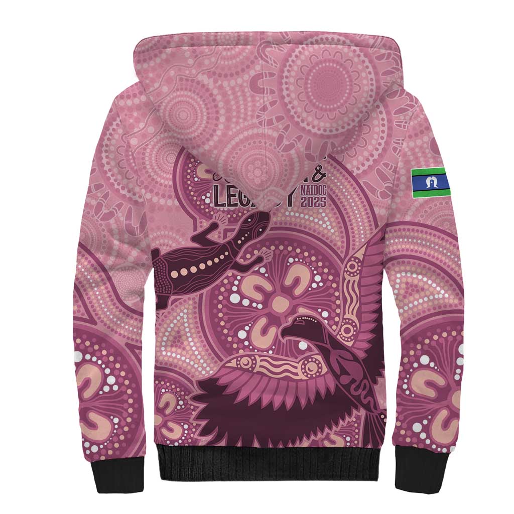 NAIDOC 2025 Strength Vision & Legacy Sherpa Hoodie Future Dreaming - Coral