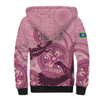 NAIDOC 2025 Strength Vision & Legacy Sherpa Hoodie Future Dreaming - Coral