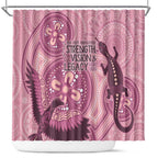 NAIDOC 2025 Strength Vision & Legacy Shower Curtain Future Dreaming - Coral
