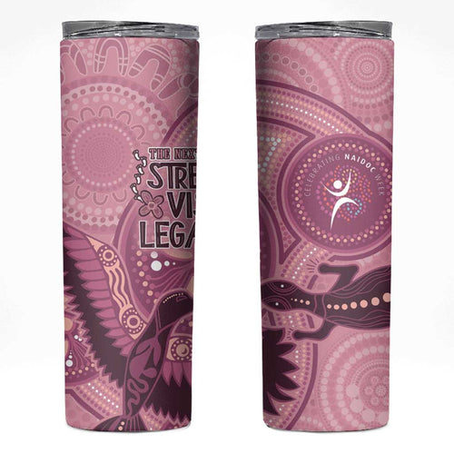 NAIDOC 2025 Strength Vision & Legacy Skinny Tumbler Future Dreaming - Coral