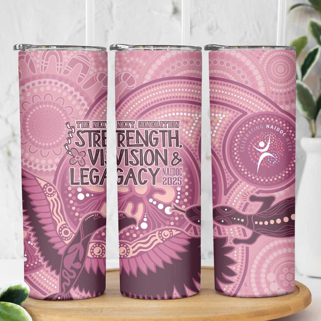 NAIDOC 2025 Strength Vision & Legacy Skinny Tumbler Future Dreaming - Coral
