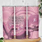 NAIDOC 2025 Strength Vision & Legacy Skinny Tumbler Future Dreaming - Coral