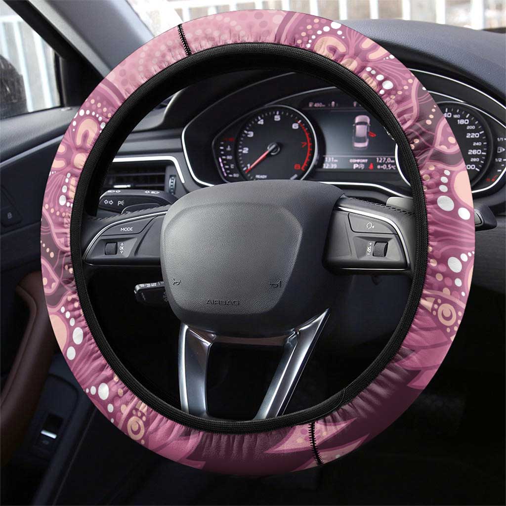 NAIDOC 2025 Strength Vision & Legacy Steering Wheel Cover Future Dreaming - Coral
