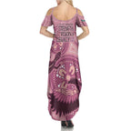 NAIDOC 2025 Strength Vision & Legacy Summer Maxi Dress Future Dreaming - Coral