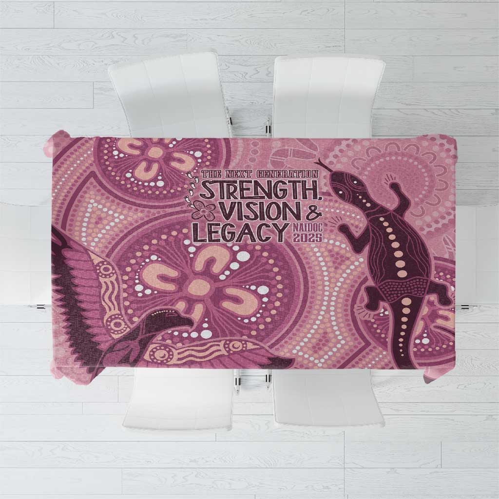 NAIDOC 2025 Strength Vision & Legacy Tablecloth Future Dreaming - Coral