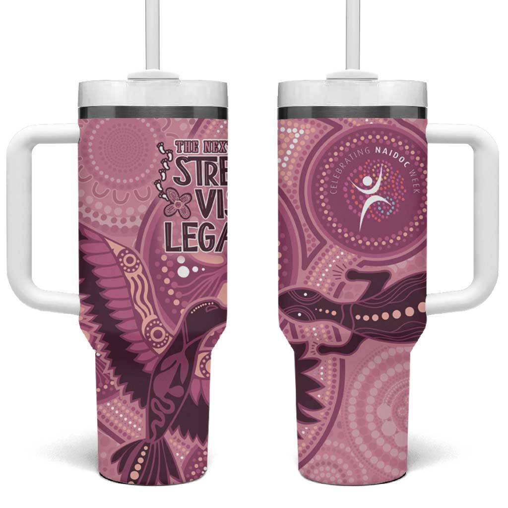 NAIDOC 2025 Strength Vision & Legacy Tumbler With Handle Future Dreaming - Coral
