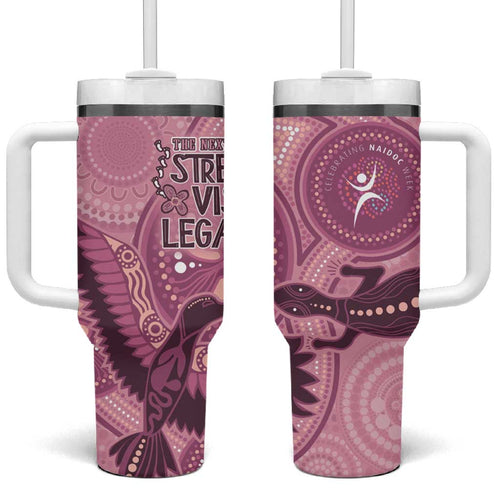 NAIDOC 2025 Strength Vision & Legacy Tumbler With Handle Future Dreaming - Coral