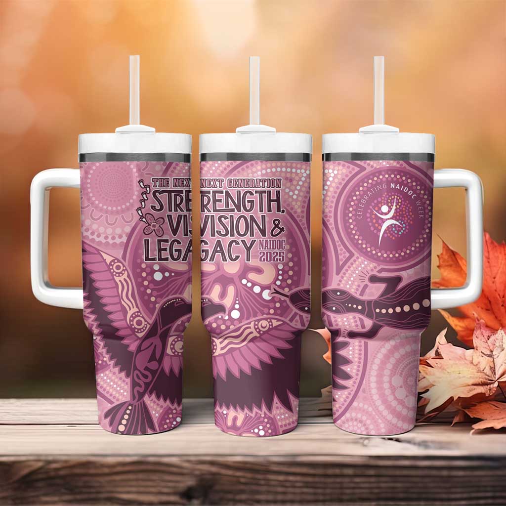 NAIDOC 2025 Strength Vision & Legacy Tumbler With Handle Future Dreaming - Coral