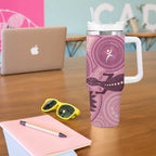 NAIDOC 2025 Strength Vision & Legacy Tumbler With Handle Future Dreaming - Coral