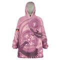 NAIDOC 2025 Strength Vision & Legacy Wearable Blanket Hoodie Future Dreaming - Coral