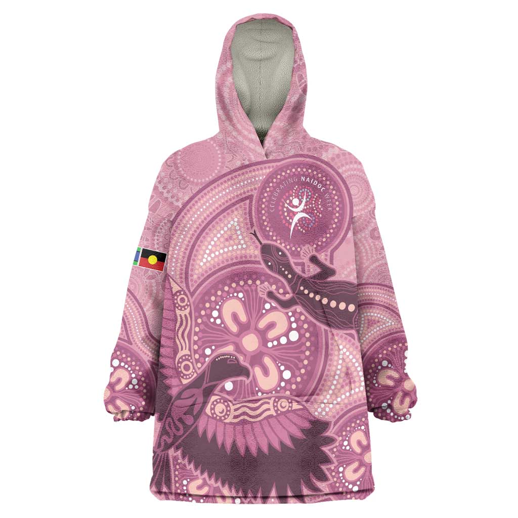 NAIDOC 2025 Strength Vision & Legacy Wearable Blanket Hoodie Future Dreaming - Coral