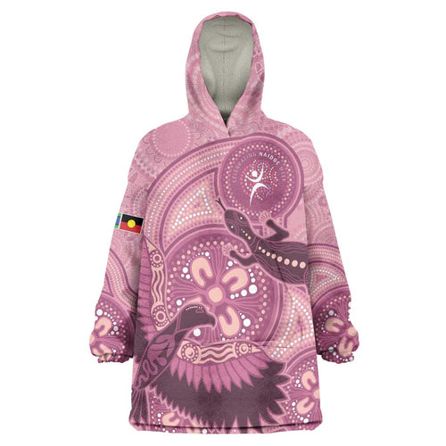 NAIDOC 2025 Strength Vision & Legacy Wearable Blanket Hoodie Future Dreaming - Coral