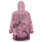 NAIDOC 2025 Strength Vision & Legacy Wearable Blanket Hoodie Future Dreaming - Coral