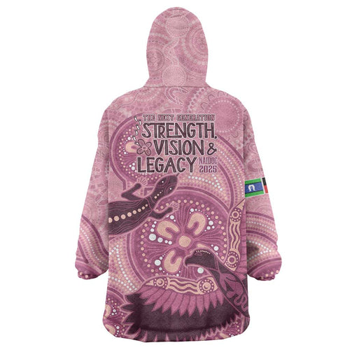 NAIDOC 2025 Strength Vision & Legacy Wearable Blanket Hoodie Future Dreaming - Coral