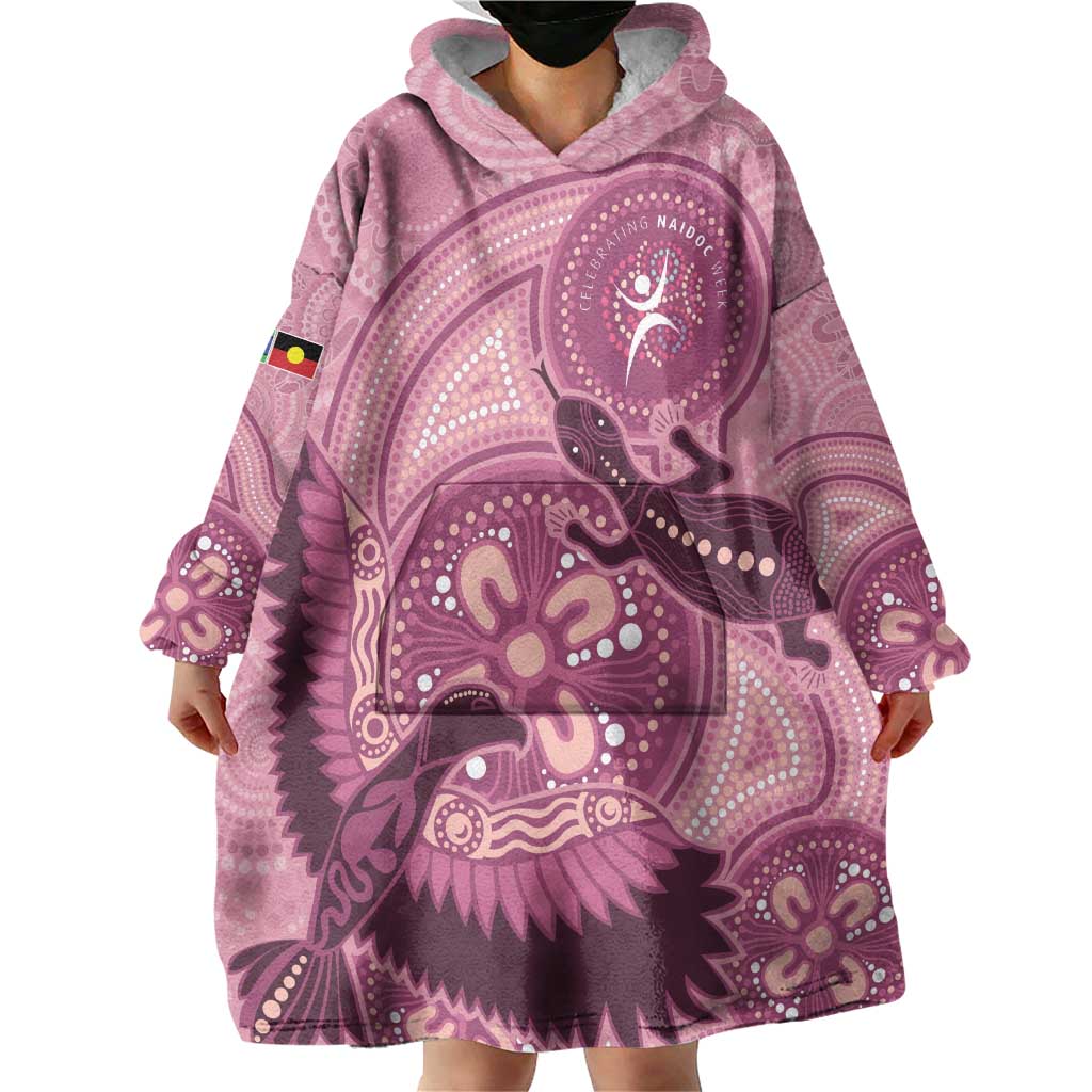 NAIDOC 2025 Strength Vision & Legacy Wearable Blanket Hoodie Future Dreaming - Coral