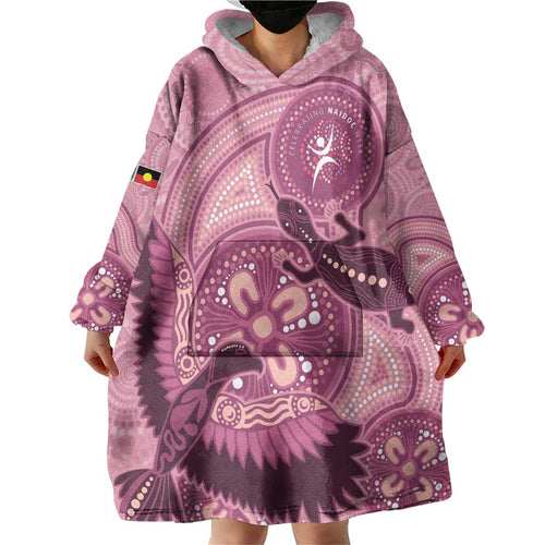 NAIDOC 2025 Strength Vision & Legacy Wearable Blanket Hoodie Future Dreaming - Coral