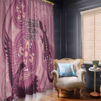 NAIDOC 2025 Strength Vision & Legacy Window Curtain Future Dreaming - Coral