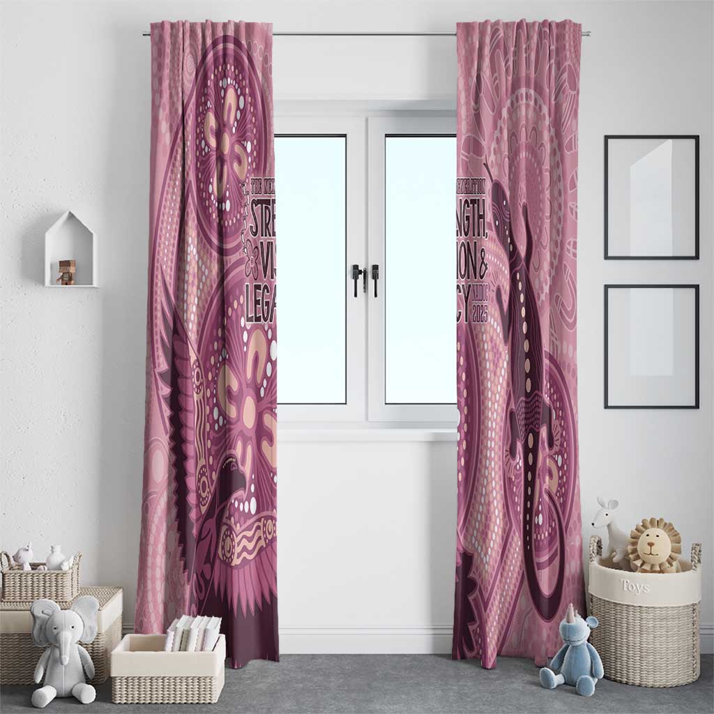 NAIDOC 2025 Strength Vision & Legacy Window Curtain Future Dreaming - Coral
