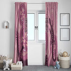 NAIDOC 2025 Strength Vision & Legacy Window Curtain Future Dreaming - Coral