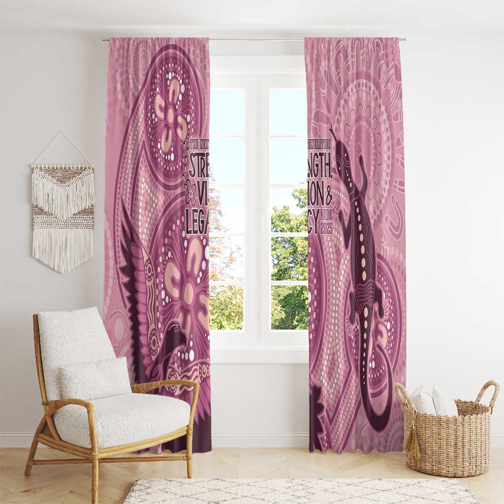 NAIDOC 2025 Strength Vision & Legacy Window Curtain Future Dreaming - Coral