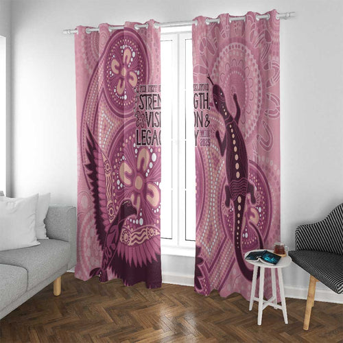 NAIDOC 2025 Strength Vision & Legacy Window Curtain Future Dreaming - Coral