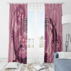 NAIDOC 2025 Strength Vision & Legacy Window Curtain Future Dreaming - Coral