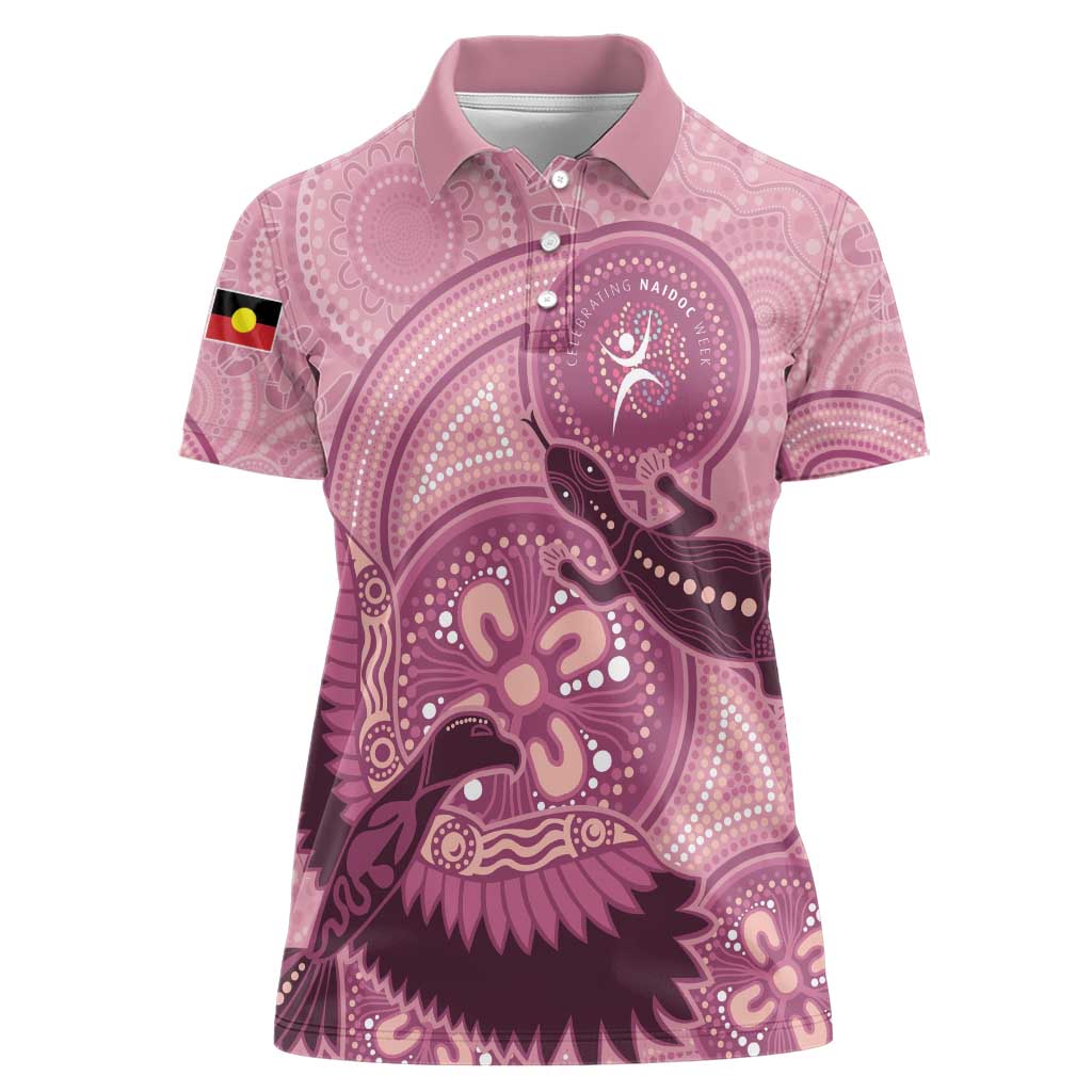 NAIDOC 2025 Strength Vision & Legacy Women Polo Shirt Future Dreaming - Coral
