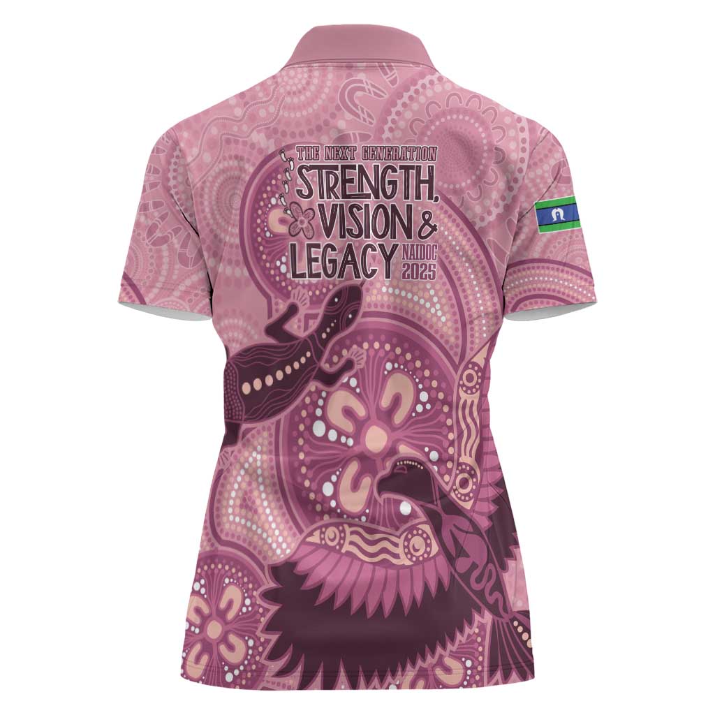 NAIDOC 2025 Strength Vision & Legacy Women Polo Shirt Future Dreaming - Coral