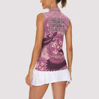 NAIDOC 2025 Strength Vision & Legacy Women Sleeveless Polo Shirt Future Dreaming - Coral