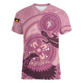 NAIDOC 2025 Strength Vision & Legacy Women V-Neck T-Shirt Future Dreaming - Coral