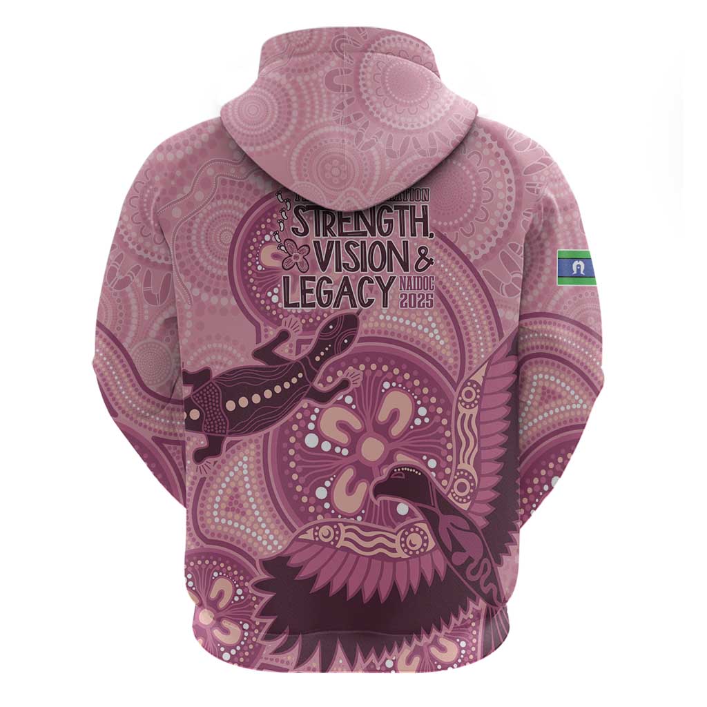 NAIDOC 2025 Strength Vision & Legacy Zip Hoodie Future Dreaming - Coral