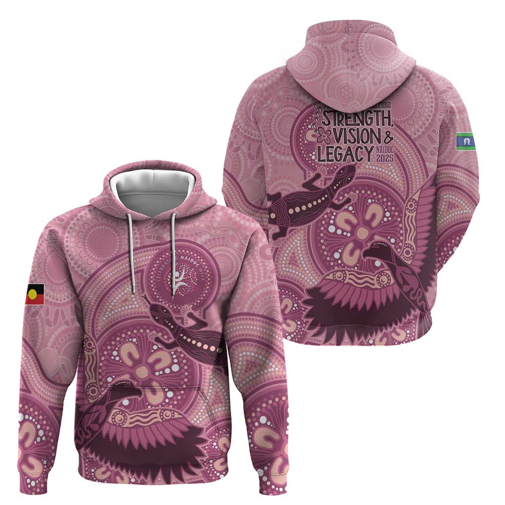 NAIDOC 2025 Strength Vision & Legacy Zip Hoodie Future Dreaming - Coral