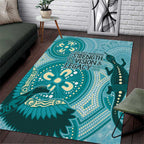 NAIDOC 2025 Strength Vision & Legacy Area Rug Future Dreaming - Teal