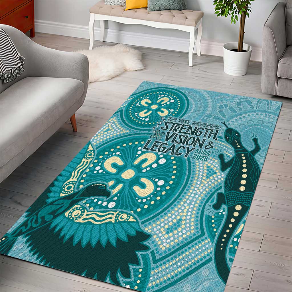 NAIDOC 2025 Strength Vision & Legacy Area Rug Future Dreaming - Teal
