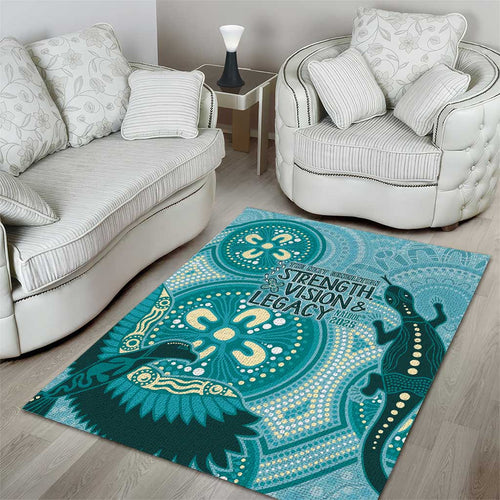 NAIDOC 2025 Strength Vision & Legacy Area Rug Future Dreaming - Teal